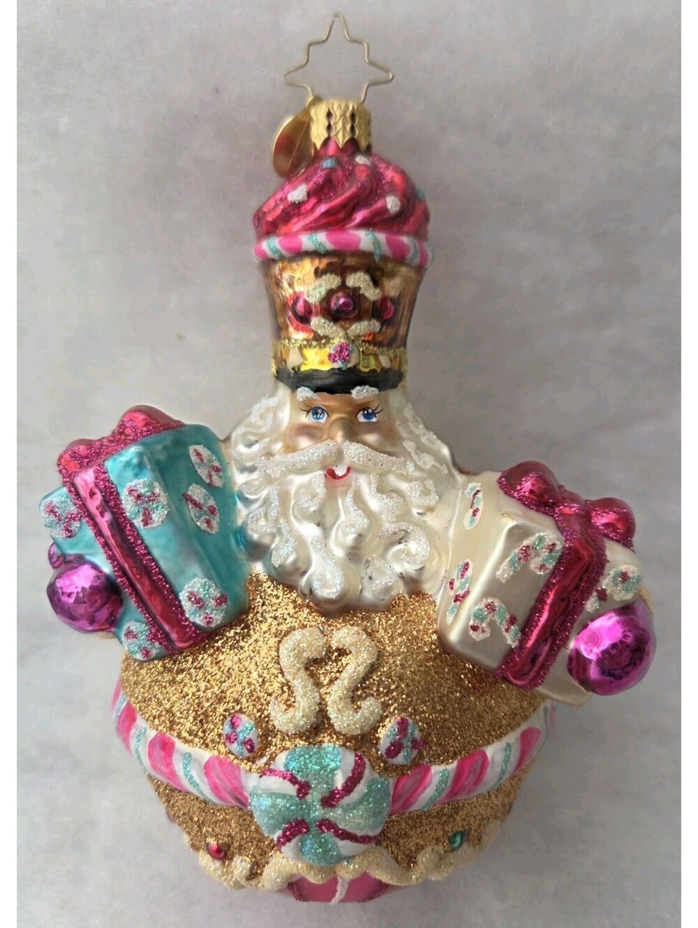 Christopher Radko "Sweetly Suited" Santa Claus Glass Ornament, Mint!